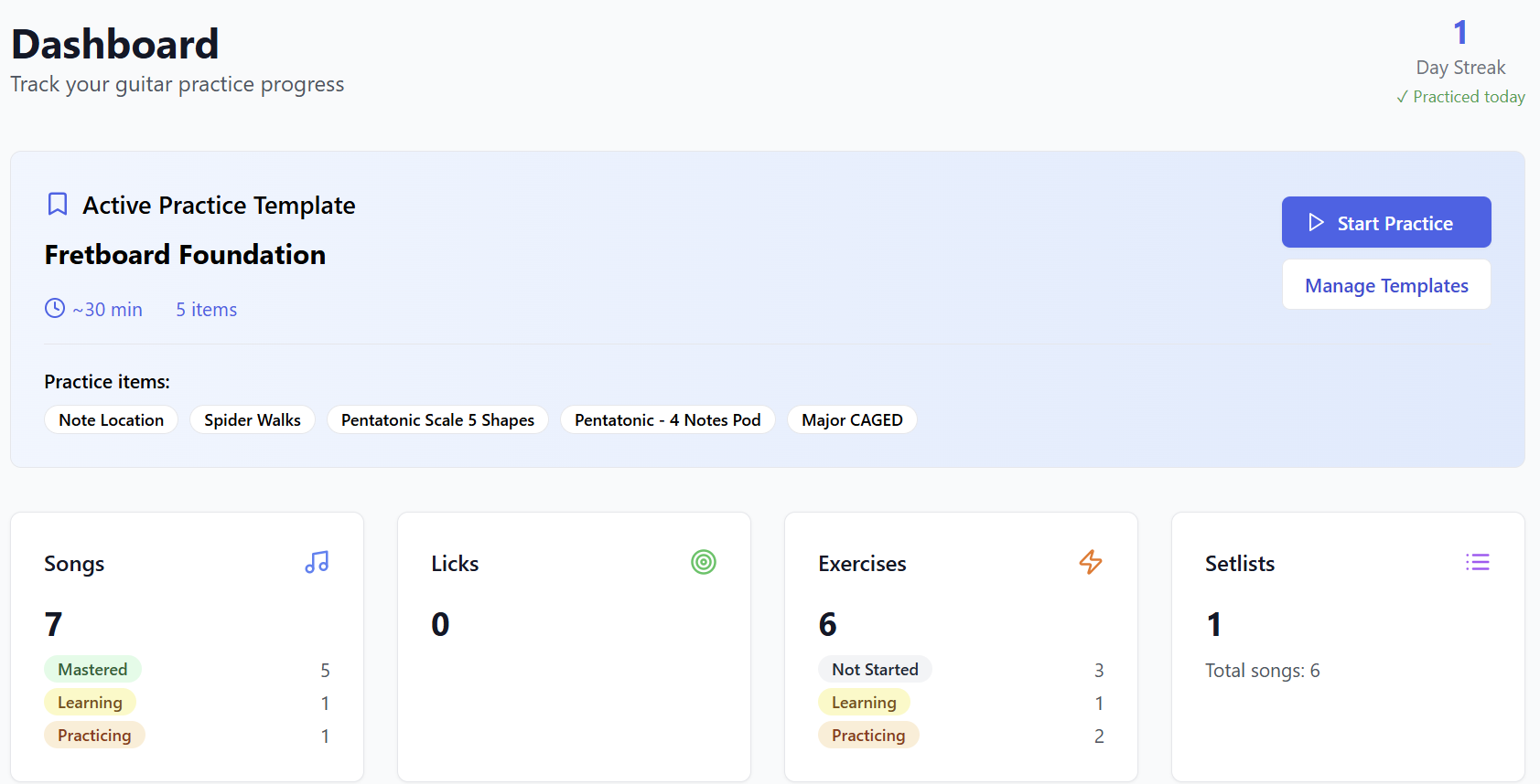 CabinJam Dashboard Screenshot