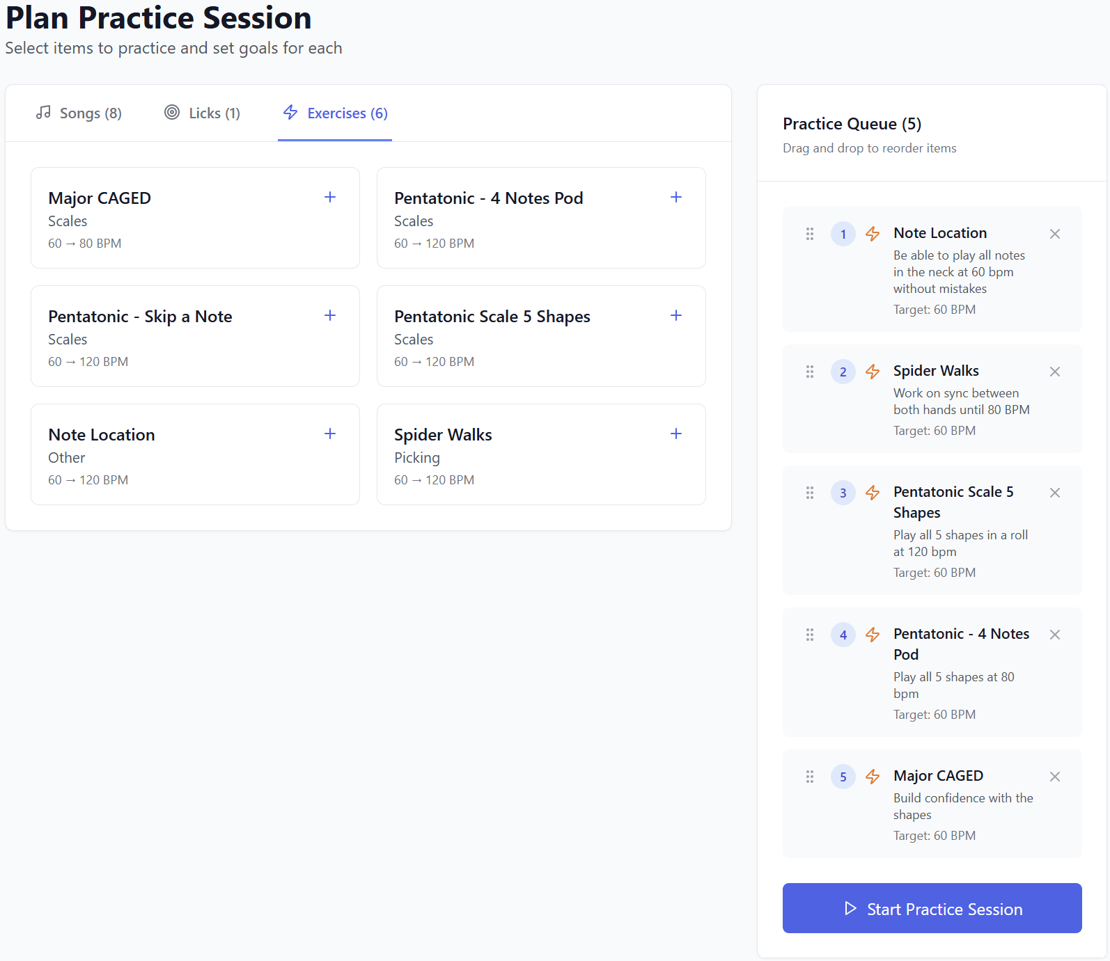 CabinJam Practice Session Screenshot